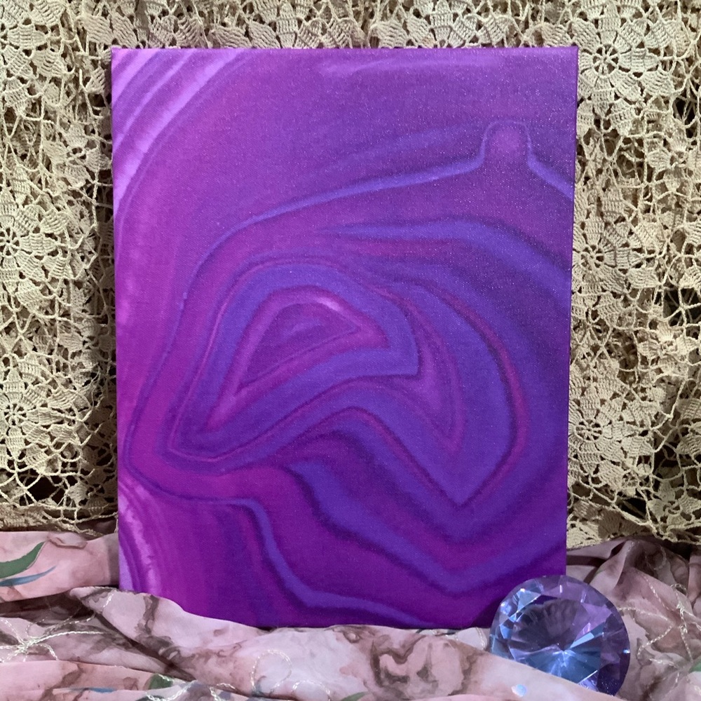 Macro Photo of Agate Taken by Me and Printed on Canvas - Picture 3 of 8